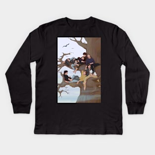 Bangtan in a Tree Kids Long Sleeve T-Shirt